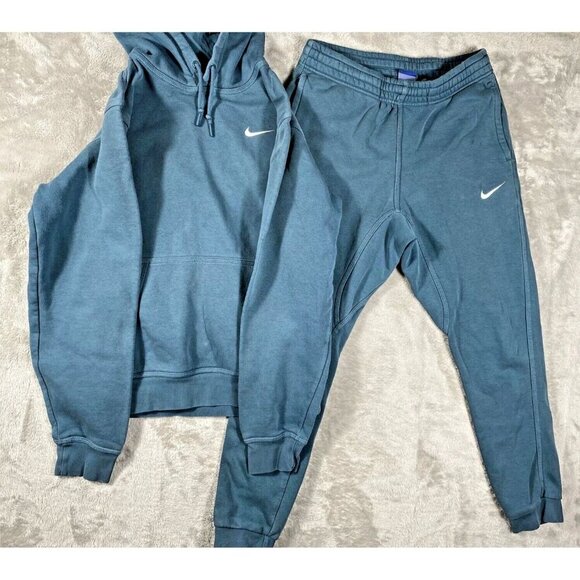 Vintage Nike Blue Hoodie and Joggers Set - Size Small - Mixed Eras Y2K - Picture 1 of 16